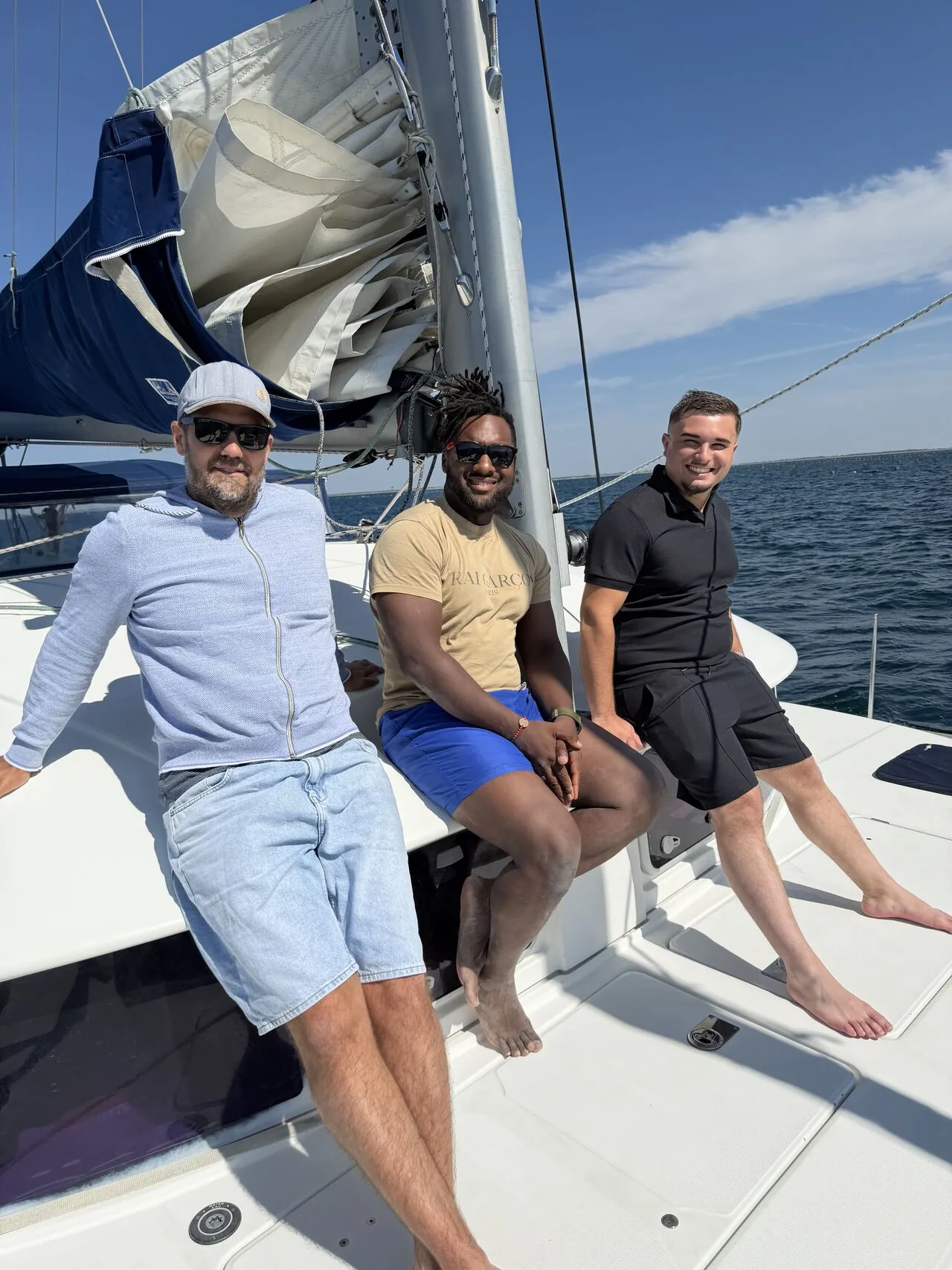 L’équipe TSA lors de sa journée de cohésion en mer